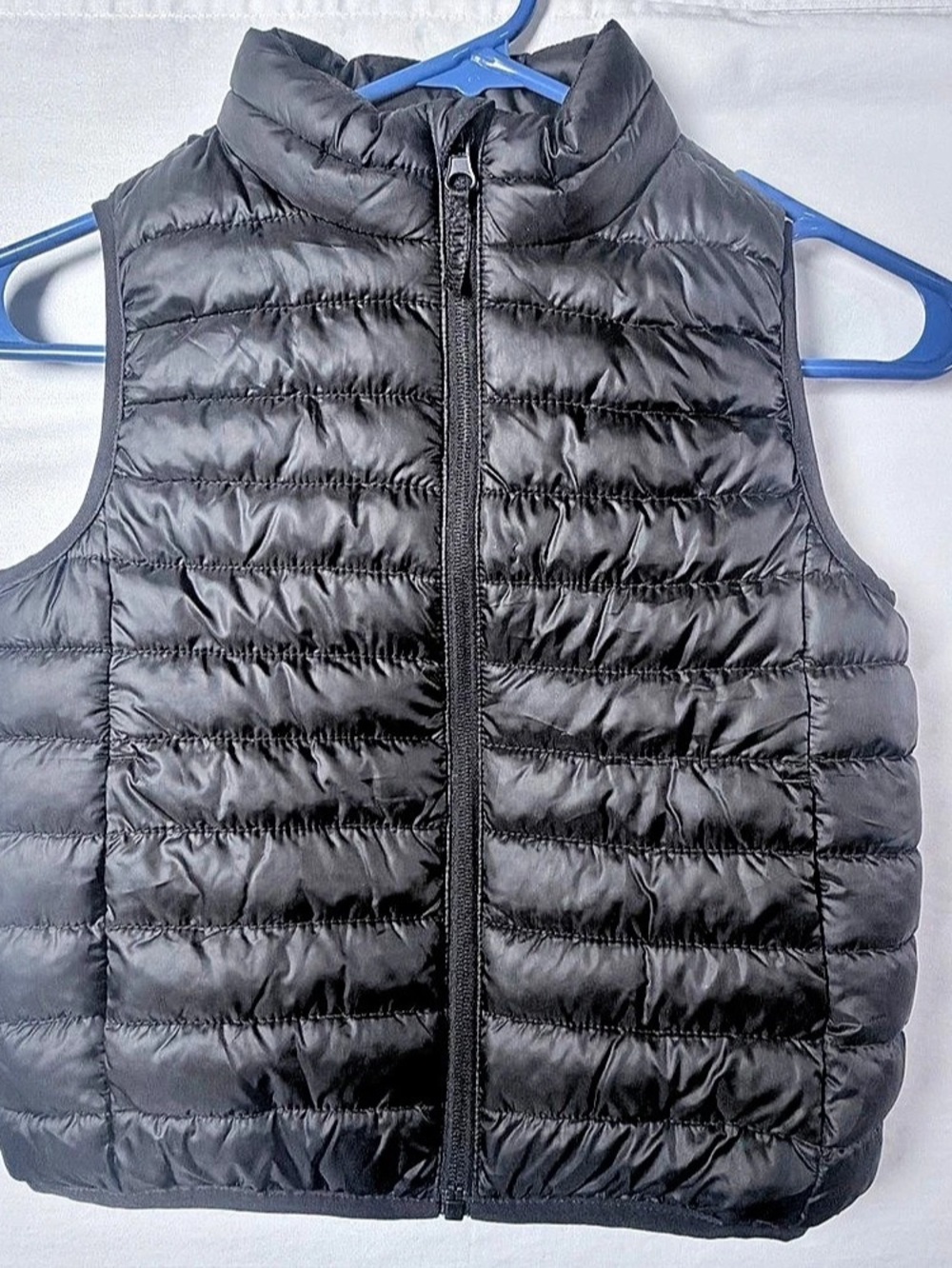 H&M Kids Black Water Repellent Puffer Vest Full Zip Sleeveless Lightweight 5T/6